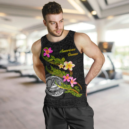 American Samoa Tank Top Custom Plumeria Tribal