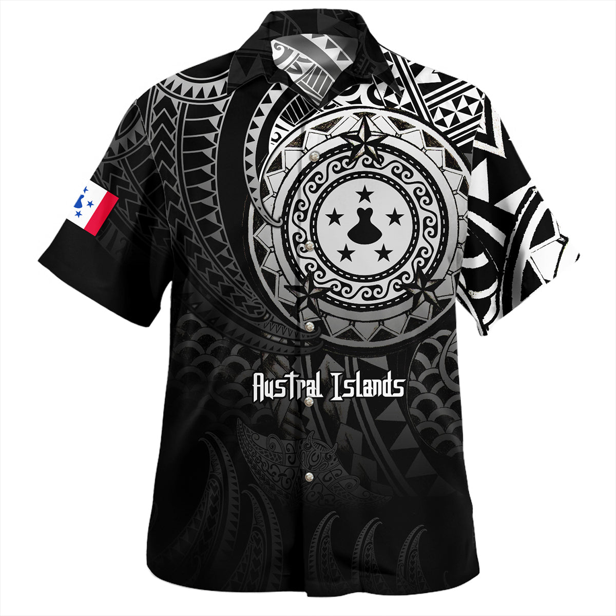 Tahiti Hawaiian Shirt Tahitian Tribal Tattoos Style