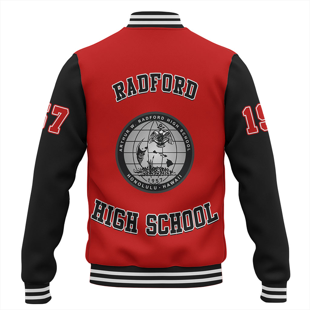 Hawaii Baseball Jacket Admiral Arthur W. Radford High School Polynesian Letters Style