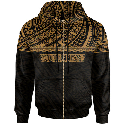 American Samoa All Over Custom Personalised Hoodie - Polynesian Gold
