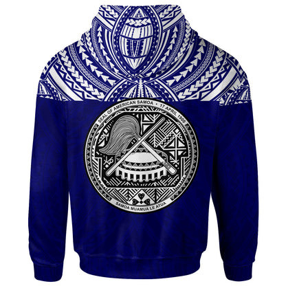 American Samoa All Over Hoodie - Polynesian Blue Version