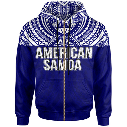 American Samoa All Over Hoodie - Polynesian Blue Version