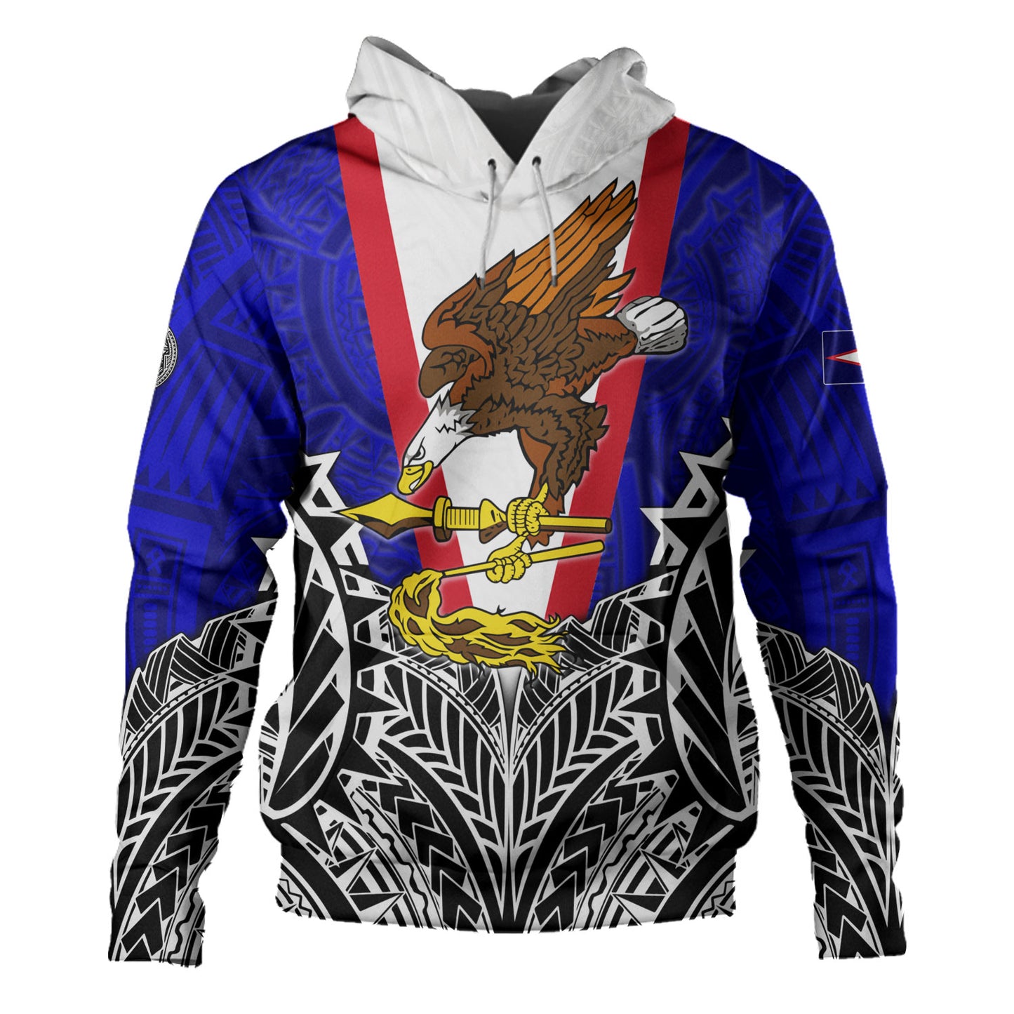 American Samoa Custom Personalised Hoodie American Samoa Flag With Eagle Style