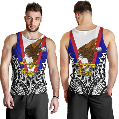 American Samoa Custom Personalised Tank Top American Samoa Flag With Eagle Style