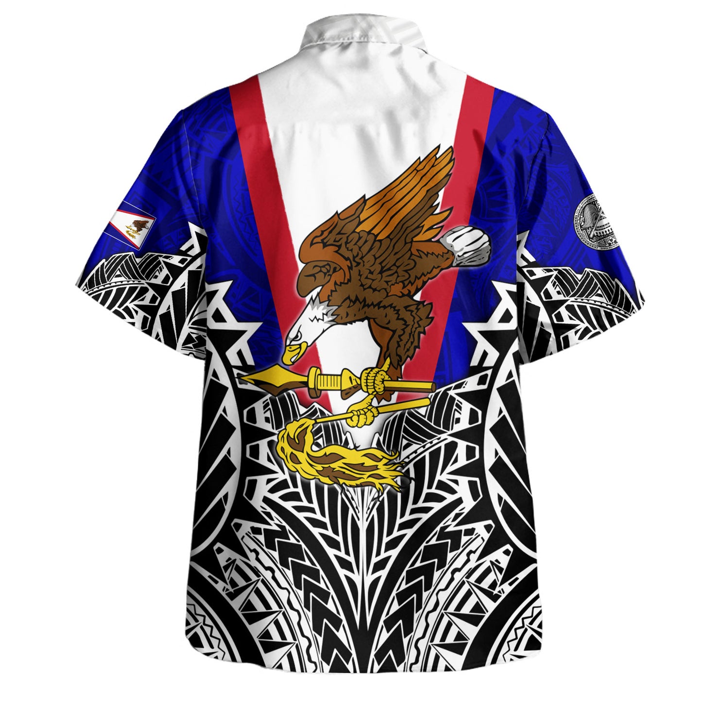 American Samoa Custom Personalised Hawaiian Shirt American Samoa Flag With Eagle Style