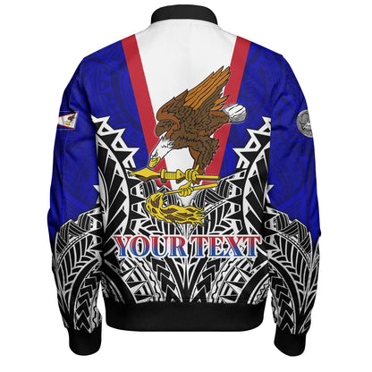 American Samoa Custom Personalised Bomber Jacket American Samoa Flag With Eagle Style