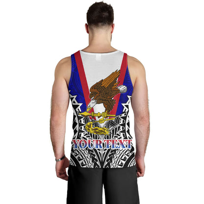 American Samoa Custom Personalised Tank Top American Samoa Flag With Eagle Style