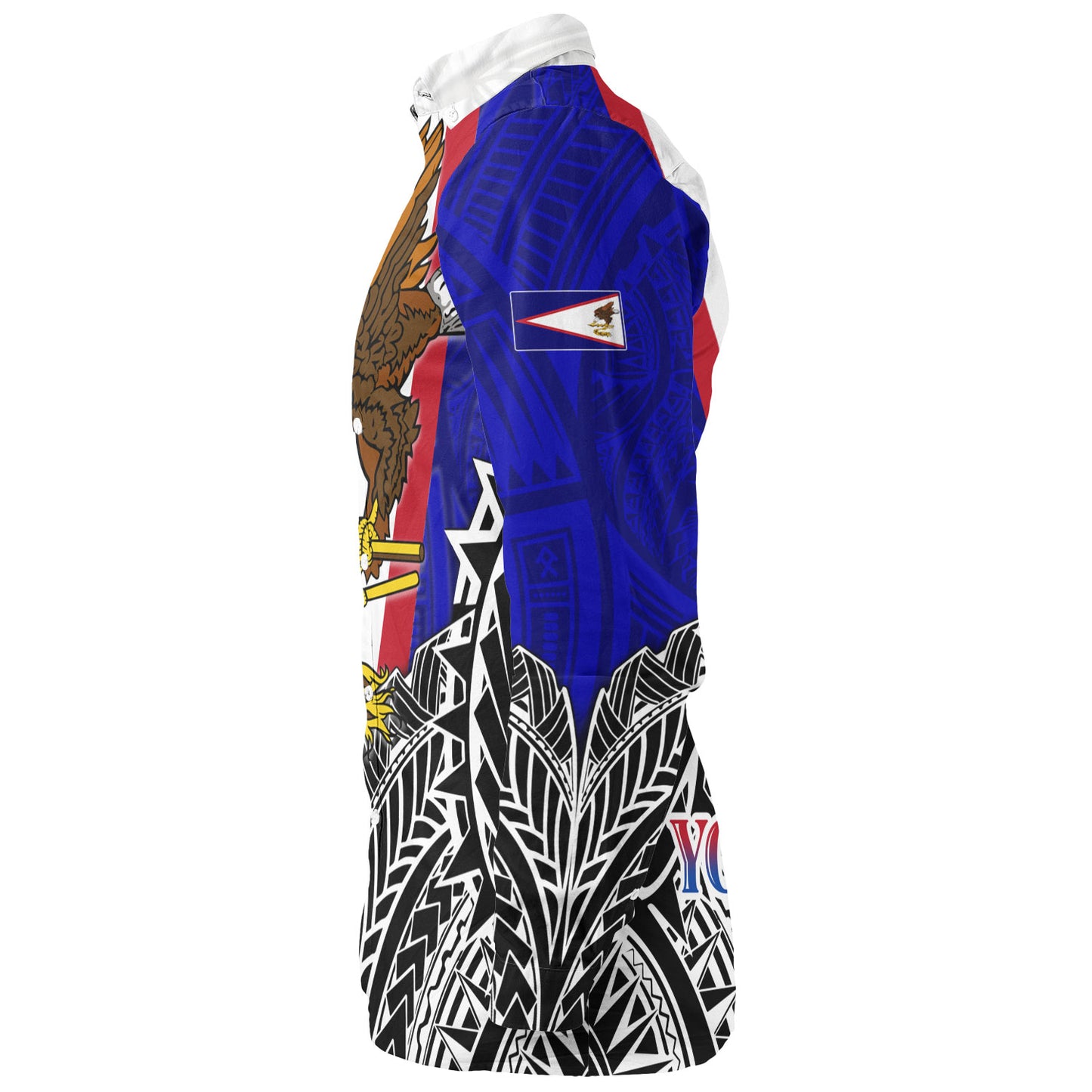 American Samoa Custom Personalised Long Sleeve Shirt American Samoa Flag With Eagle Style