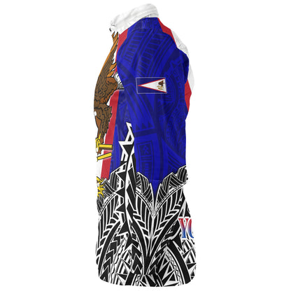 American Samoa Custom Personalised Long Sleeve Shirt American Samoa Flag With Eagle Style