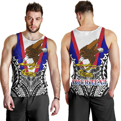 American Samoa Custom Personalised Tank Top American Samoa Flag With Eagle Style