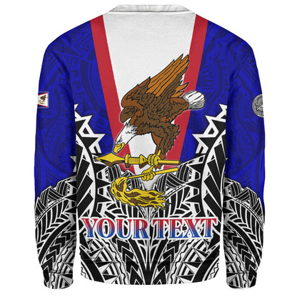 American Samoa Custom Personalised Sweatshirt American Samoa Flag With Eagle Style