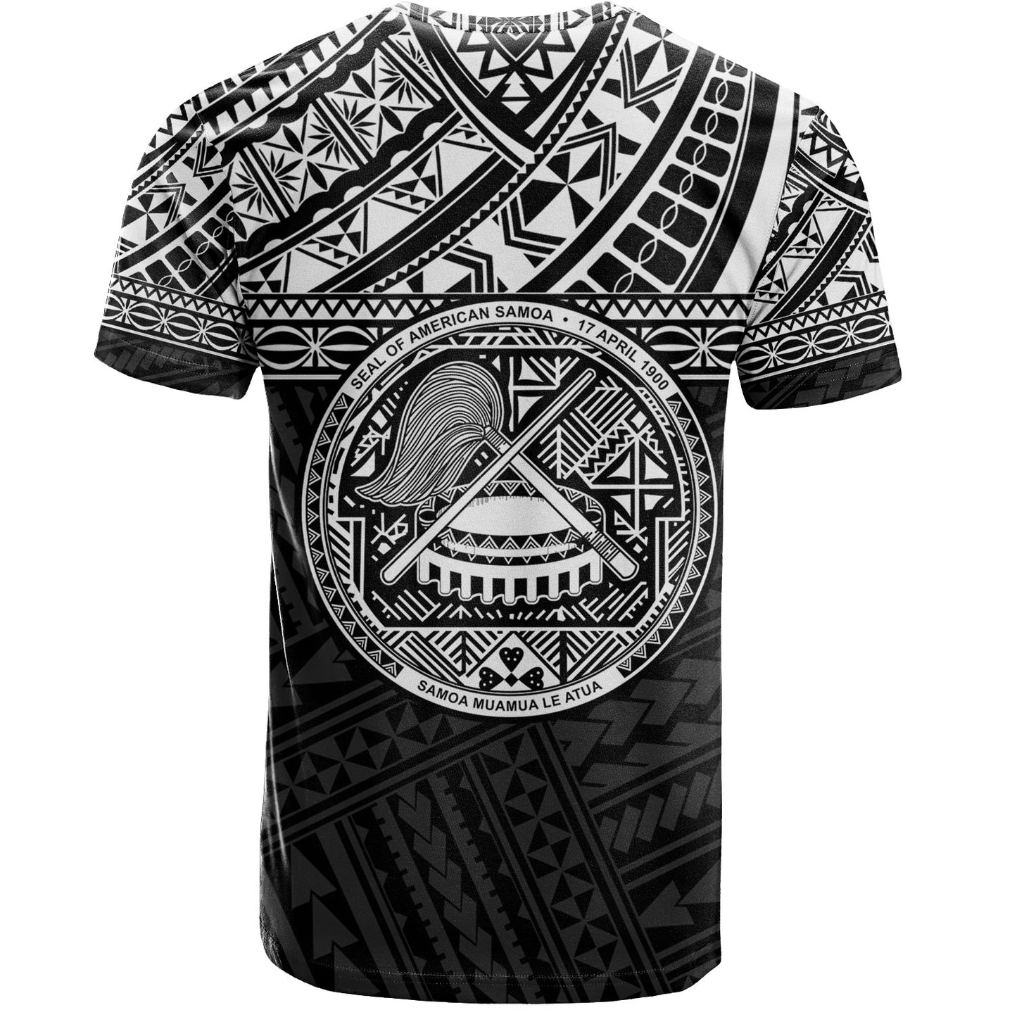 American Samoa T-Shirt Custom Polynesian Black Version