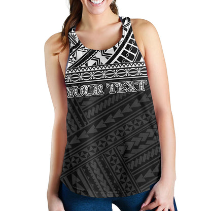 American Samoa Women Tank Custom Polynesian Black Version