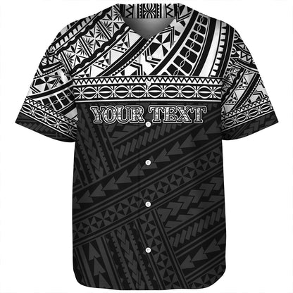 American Samoa Baseball Shirt Custom Polynesian Black Version