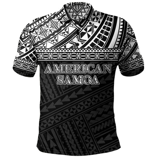 American Samoa Polo Shirt Custom Polynesian Black Version
