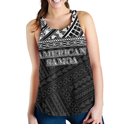 American Samoa Women Tank Custom Polynesian Black Version