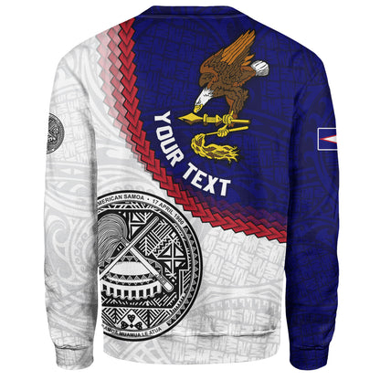 American Samoa Sweatshirt Custom Polynesian Tradition Seal Flag Color