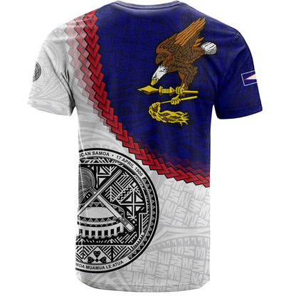 American Samoa T-Shirt Custom Polynesian Tradition Seal Flag Color
