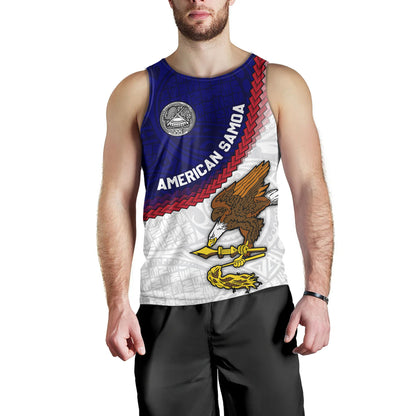 American Samoa Tank Top Custom Polynesian Tradition Seal Flag Color
