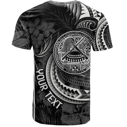 American Samoa Custom Personalised T-Shirt Seal Tribal Patterns Tropical Flowers Curve Style