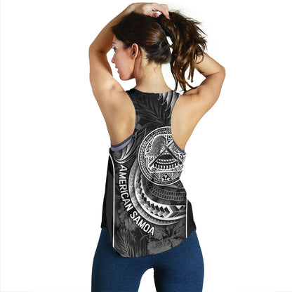 American Samoa Custom Personalised Women Tank Seal Tribal Patterns Tropical Flowers Curve Style