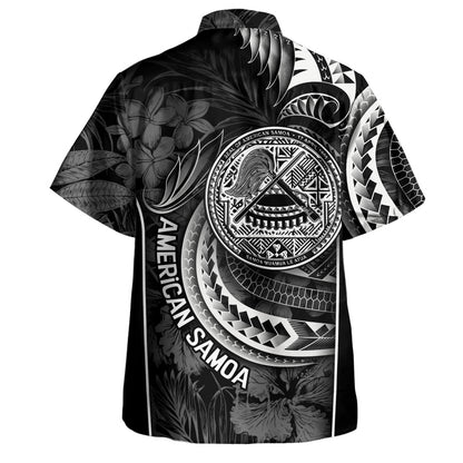 American Samoa Custom Personalised Hawaiian Shirt Seal Tribal Patterns Tropical Flowers Curve Style