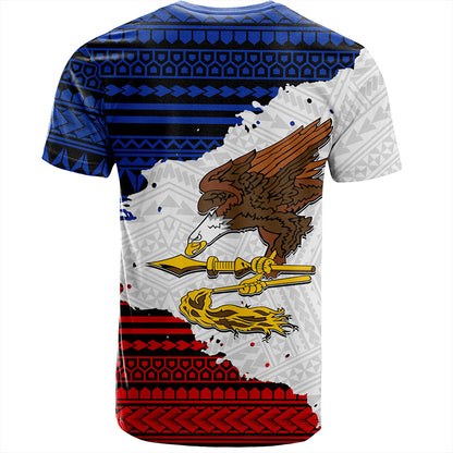 American Samoa T-Shirt Eagles Flag Grunge Style