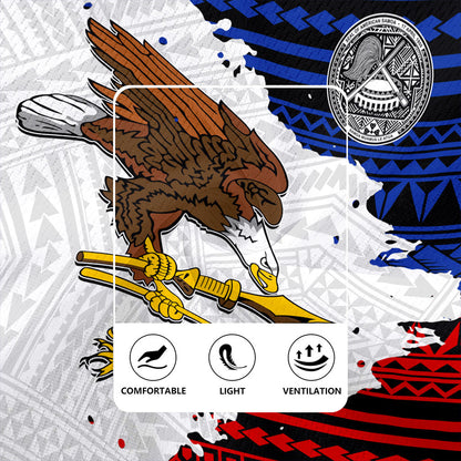 American Samoa Rugby Jersey Eagles Flag Grunge Style