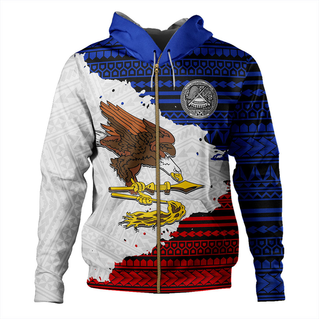 American Samoa Hoodie Eagles Flag Grunge Style