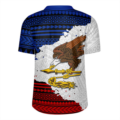 American Samoa Rugby Jersey Eagles Flag Grunge Style