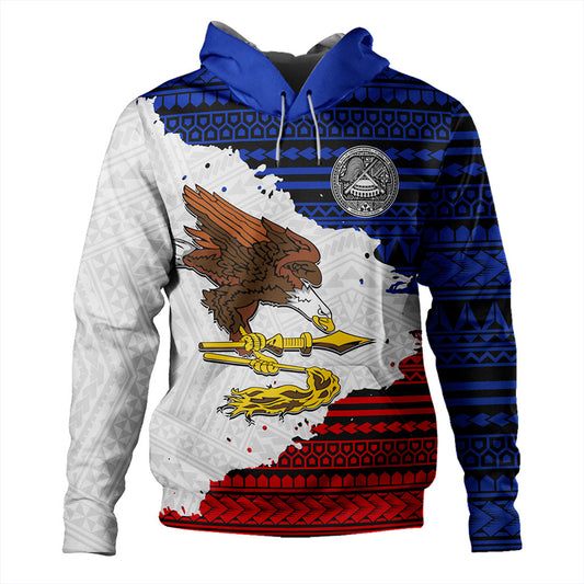 American Samoa Hoodie Eagles Flag Grunge Style