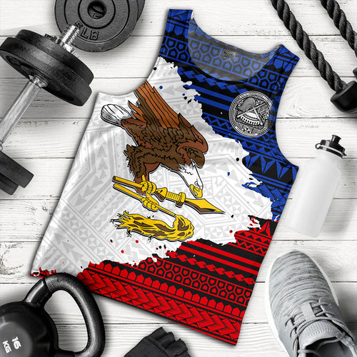American Samoa Tank Top Eagles Flag Grunge Style