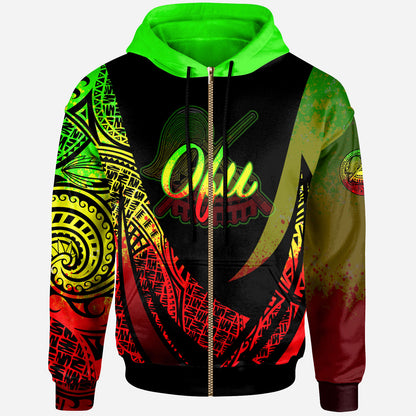 American Samoa Hoodie - Manu'a Ofu Polynesian Reggae Patterns Sport Style