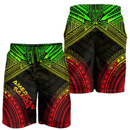 American Samoa Men Shorts - Polynesian Chief Reggae Version