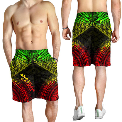 American Samoa Men Shorts - Polynesian Chief Reggae Version