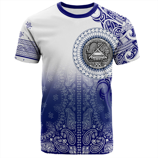 Samoa T-Shirt Custom American Samoa Pattern With Paisley Style