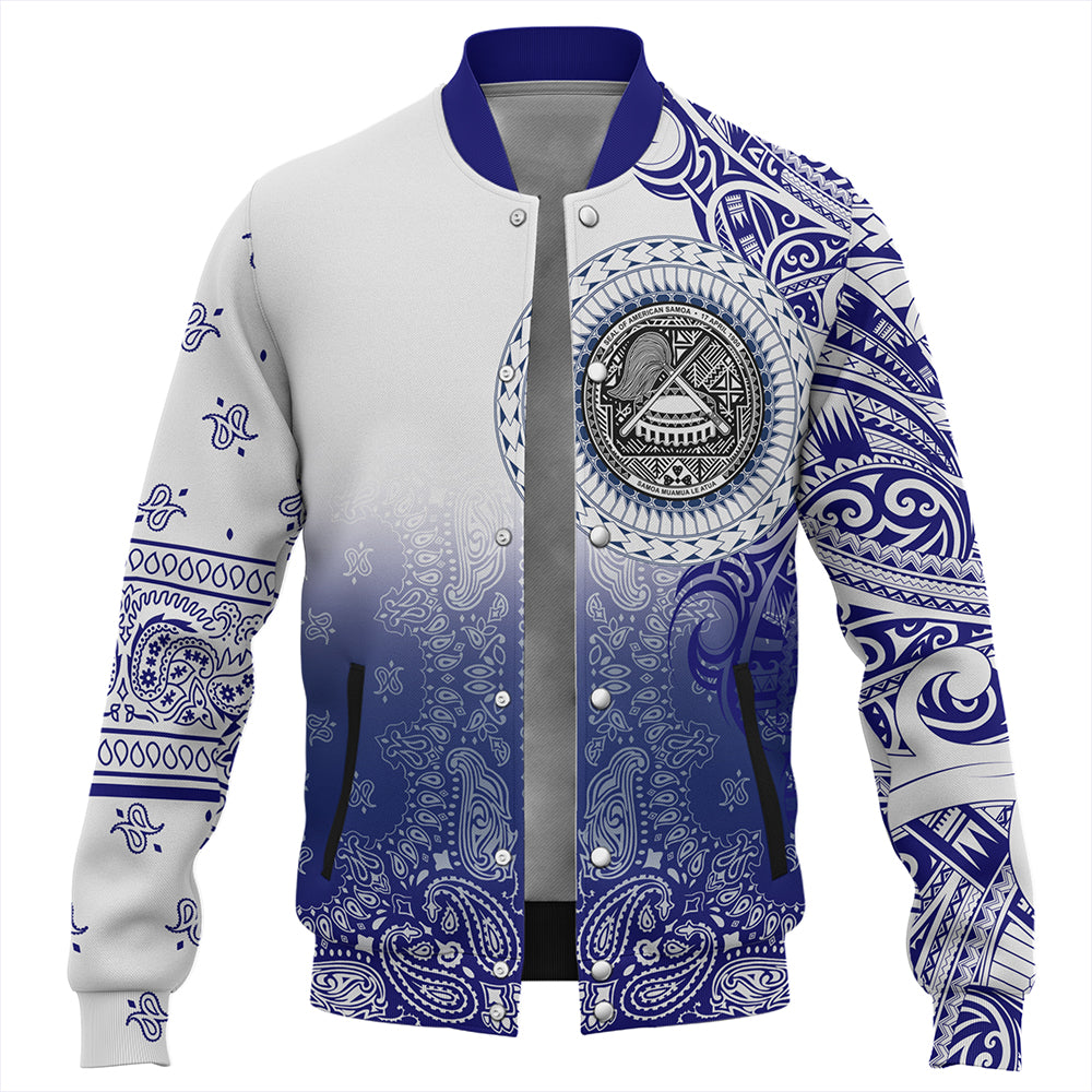 Samoa Baseball Jacket Custom American Samoa Pattern With Paisley Style