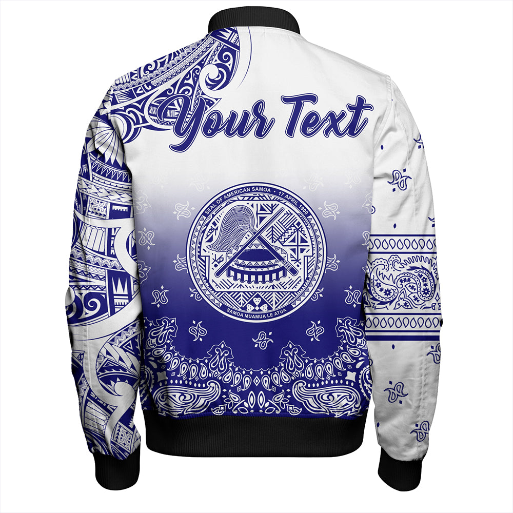Samoa Bomber Jacket Custom American Samoa Pattern With Paisley Style
