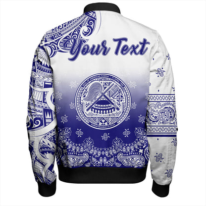 Samoa Bomber Jacket Custom American Samoa Pattern With Paisley Style