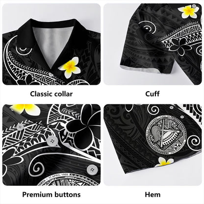 American Samoa Hawaiian Shirt Polynesia Floral Tribal