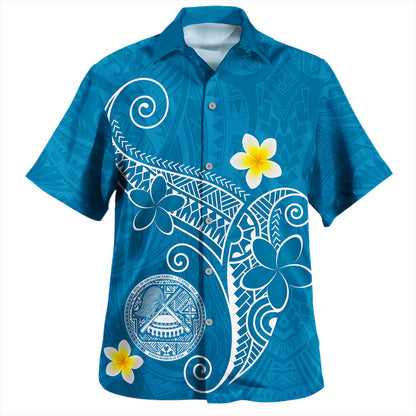 American Samoa Hawaiian Shirt Polynesia Floral Tribal