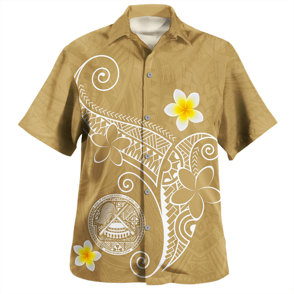 American Samoa Hawaiian Shirt Polynesia Floral Tribal