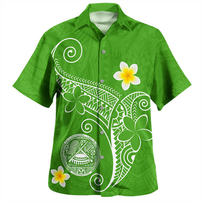 American Samoa Hawaiian Shirt Polynesia Floral Tribal