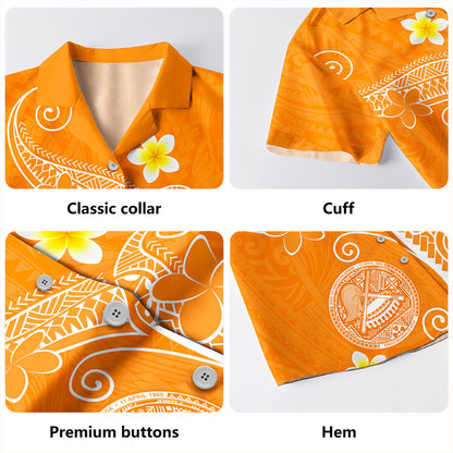 American Samoa Hawaiian Shirt Polynesia Floral Tribal Ver.1