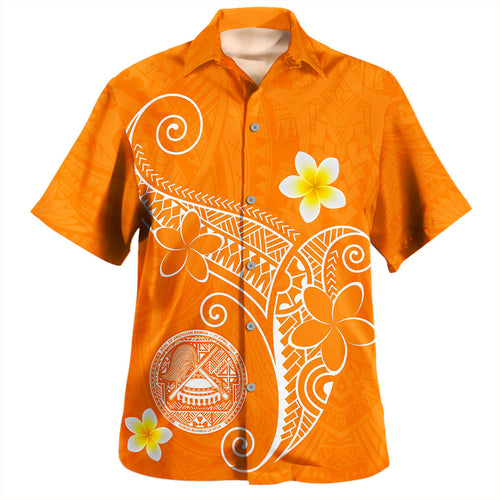 American Samoa Hawaiian Shirt Polynesia Floral Tribal Ver.1