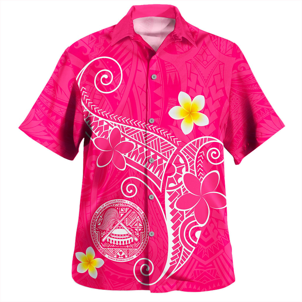 American Samoa Hawaiian Shirt Polynesia Floral Tribal Ver.1