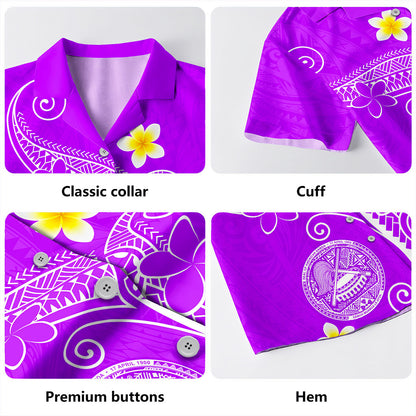 American Samoa Hawaiian Shirt Polynesia Floral Tribal Ver.1
