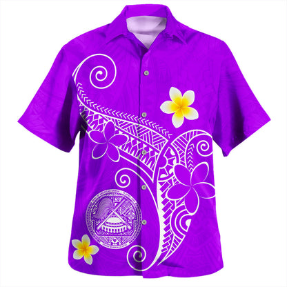American Samoa Hawaiian Shirt Polynesia Floral Tribal Ver.1