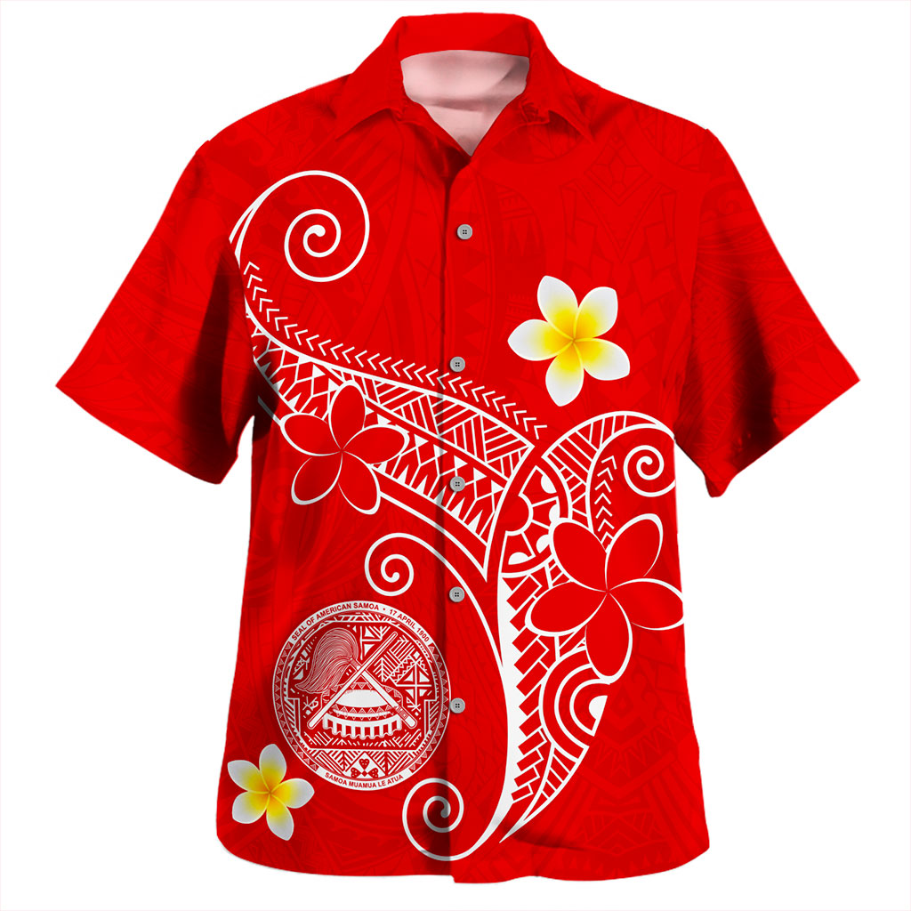 American Samoa Hawaiian Shirt Polynesia Floral Tribal Ver.1