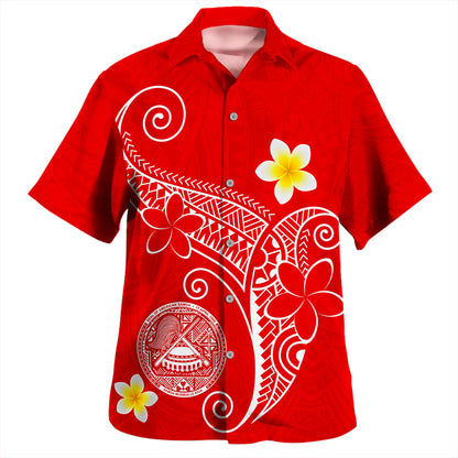 American Samoa Hawaiian Shirt Polynesia Floral Tribal Ver.1